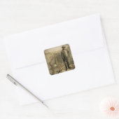 Teddy Roosevelt Glacier Point Yosemite Valley Vierkante Sticker (Envelop)