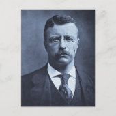 Teddy Roosevelt Glass Magic Lantern Slide Briefkaart (Voorkant)