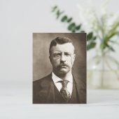 Teddy Roosevelt  Glass Magic Lantern Slide Briefkaart (Staand voorkant)