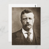 Teddy Roosevelt  Glass Magic Lantern Slide Briefkaart (Voorkant / Achterkant)
