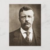 Teddy Roosevelt Glass Magic Lantern Slide Briefkaart (Voorkant)
