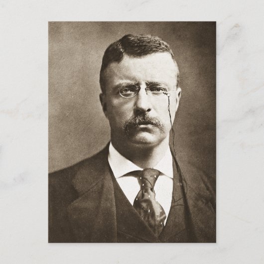 Teddy Roosevelt  Glass Magic Lantern Slide Briefkaart (Voorkant)