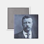 Teddy Roosevelt  Glass Magic Lantern Slide Magneet (Voorkant / Achterkant)