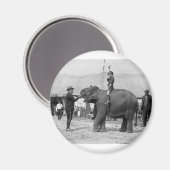 Teddy Roosevelt in de Circus: 1924 Magneet (Voorkant / Achterkant)