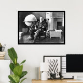 Teddy Roosevelt in Repose 1908 Poster (Thuiskantoor)