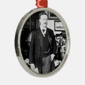 Teddy Roosevelt in the White House 1912  Metalen Ornament (Rechts)