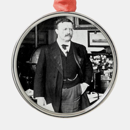 Teddy Roosevelt in the White House 1912  Metalen Ornament (Voorkant)