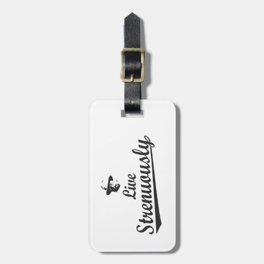 Teddy Roosevelt Live Strenuous Bagagelabel (Voorkant verticaal)