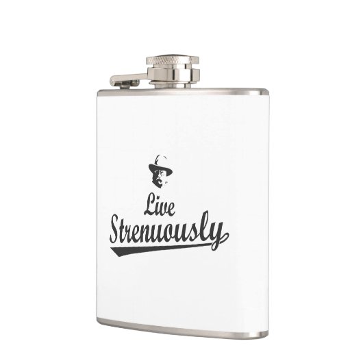 Teddy Roosevelt Live Strenuous Heupfles (Links)