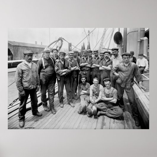 Teddy Roosevelt met Crew, begin jaren '00 Poster (Voorkant)