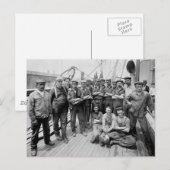 Teddy Roosevelt met Crew, begin jaren 1900 Briefkaart (Voorkant / Achterkant)