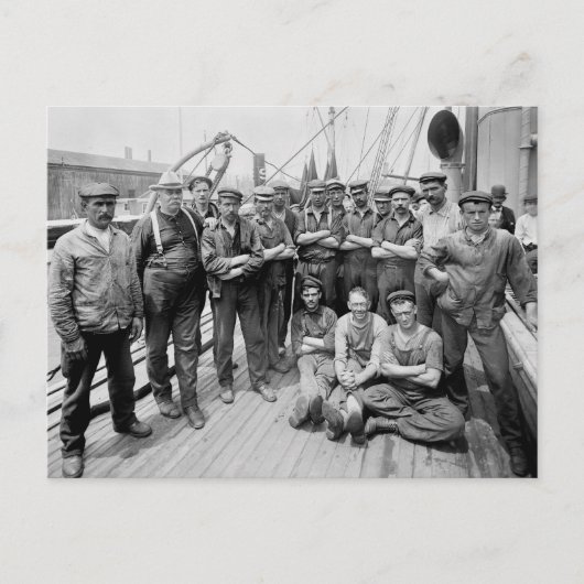 Teddy Roosevelt met Crew, begin jaren 1900 Briefkaart (Voorkant)