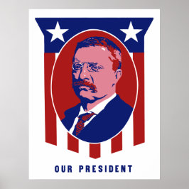 Teddy Roosevelt - Ons President Poster