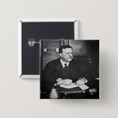Teddy Roosevelt op het werk in 1912 Vierkante Button 5,1 Cm (Voorkant /achterkant)