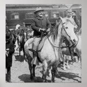 Teddy Roosevelt op Horseback in Yellowstone Poster (Voorkant)