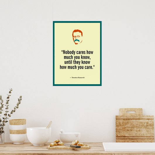 Teddy Roosevelt Poster (Keuken)