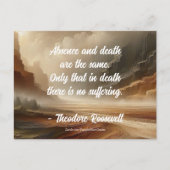 Teddy Roosevelt Quote - Absence Large Landscape Briefkaart (Voorkant)