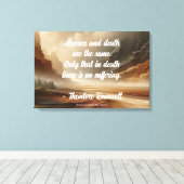 Teddy Roosevelt Quote - Absence Large Landscape Canvas Afdruk (Insitu (Houten vloer))
