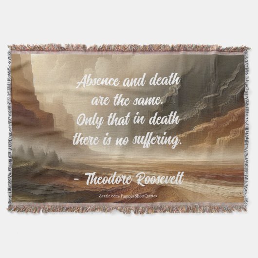 Teddy Roosevelt Quote - Absence Large Landscape Deken (Voorkant)