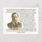 Teddy Roosevelt Quote Briefkaart (Voorkant)