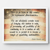 Teddy Roosevelt Quote Fotoplaat (Voorkant)