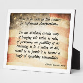 Teddy Roosevelt Quote Fotoplaat (Zijkant)