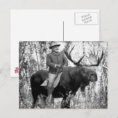 Teddy Roosevelt Riding A Bull Moose Briefkaart (Voorkant / Achterkant)
