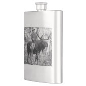 Teddy Roosevelt Riding Bull Moose Heupfles (Links)