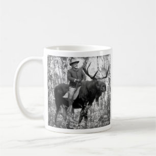 Teddy Roosevelt Riding Bull Moose Koffiemok