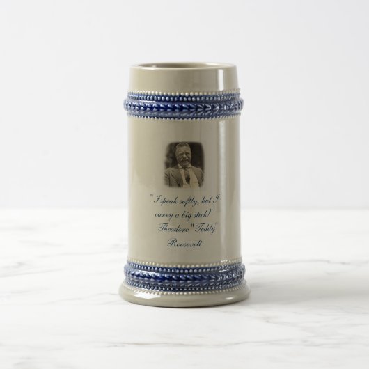 Teddy Roosevelt Stein Bierpul (Center)