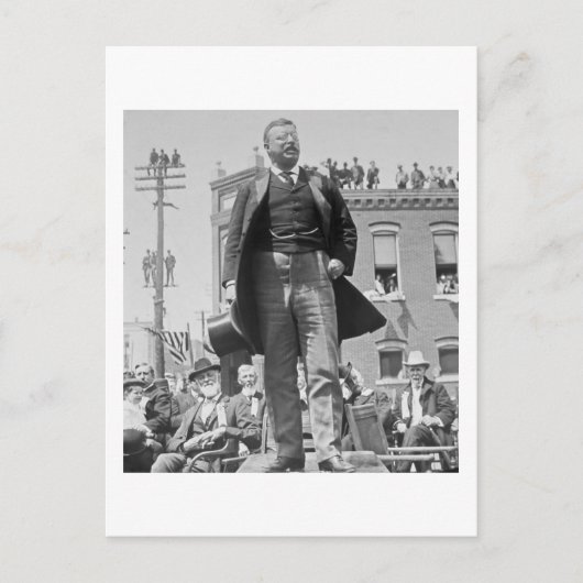 Teddy Roosevelt Stereoview Card 1905  Briefkaart (Voorkant)