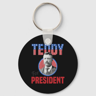 Teddy Roosevelt Voor President Bull Moose Theodore Sleutelhanger