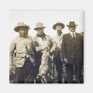 Teddy Roosevelt Wolf Hunting, 1905 Magneet