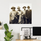 Teddy Roosevelt Wolf Hunting, 1905 Poster (Thuiskantoor)