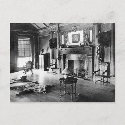 Teddy Roosevelt's Hunting Room, 1905 Briefkaart (Voorkant)