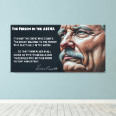 Teddy Roosevelts Person in de ARENA Speech 1910 Canvas Afdruk (Insitu (Houten vloer))