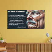Teddy Roosevelts Person in de ARENA Speech 1910 Canvas Afdruk (Insitu (Woonkamer))
