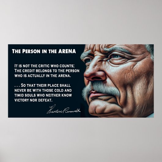 Teddy Roosevelts Person in de ARENA Speech 1910 Poster (Voorkant)