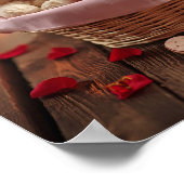Teddy Rose Basket Romantic Valentine Wall Poster (Hoek)
