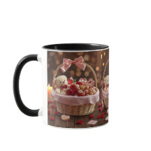 Teddy Rose Basket Romantic Valentines Morning