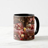 Teddy Rose Basket Romantic Valentines Morning Mok (Voorkant rechts)