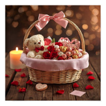 Teddy Roze Mand Romantische Valentijns Muur