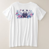 teddy, roze, schattig, , trend, engel, kunst, leuk grote maat t-shirt (Design achterkant)
