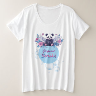 teddy, roze, schattig, , trend, engel, kunst, leuk grote maat t-shirt