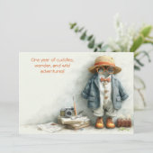 Teddy Safari Explorer – 1e verjaardag Kaart (Staand voorkant)