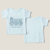 Teddy Team Winter Vibes Kids T-shirt (Ontwerp Voorkant & Achterkant)