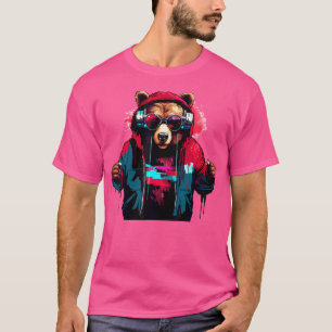 Teddy Techno Beer Muziek T-shirt