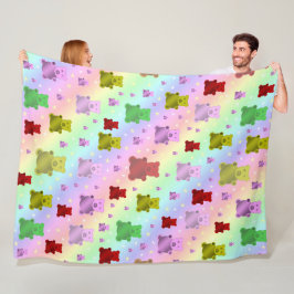 teddy, teddy beer, pastel, child + patroon, baby,  fleece deken