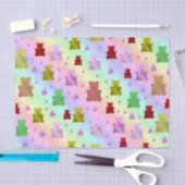 teddy, teddy beer, pastel, child + patroon, baby,  tissuepapier (Craft)