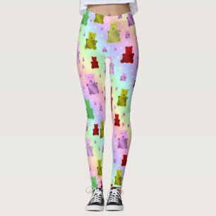 teddy,teddybeer, pastel, kind + patroon, baby, r leggings